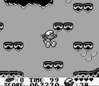 une photo d'Ã©cran de Les Schtroumpfs sur Nintendo Game Boy